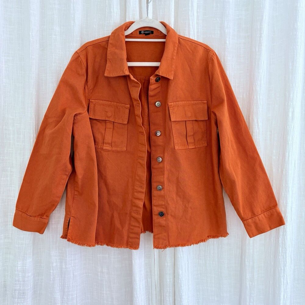 Versona Women’s Bohemian Western Jacket/Blazer Size Large in Orange